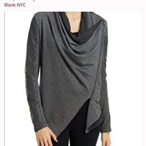 Faux leather/sweater jacket by Blank NYC